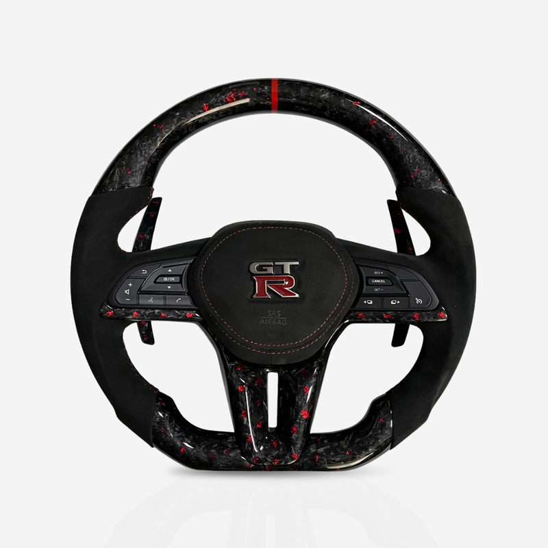Nissan GT-R Forged Carbon Fibre & Alcantara Steering Wheel — 01