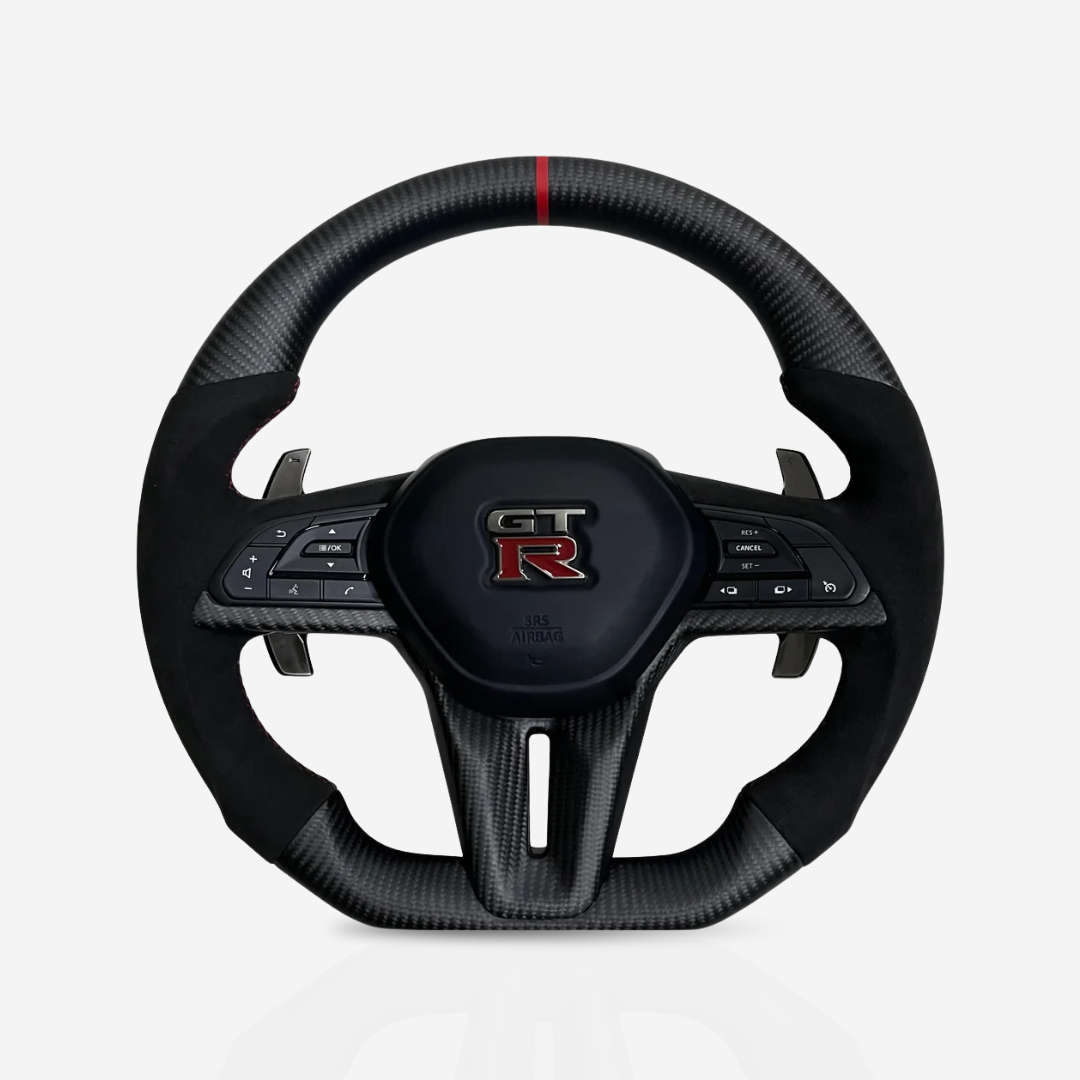Nissan GT-R Matte Carbon Fibre & Alcantara Steering Wheel — 03