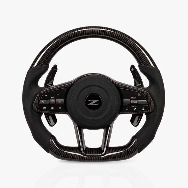 Nissan Z (RZ34) Gloss Carbon Fibre & Alcantara Steering Wheel — 15
