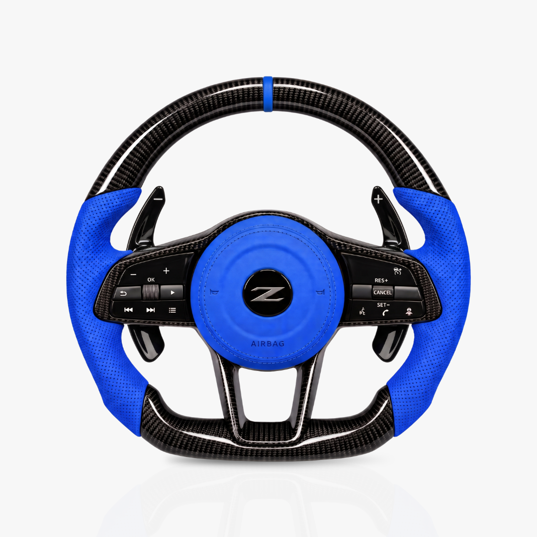Nissan Z (RZ34) Gloss Carbon Fibre & Leather Steering Wheel — 13