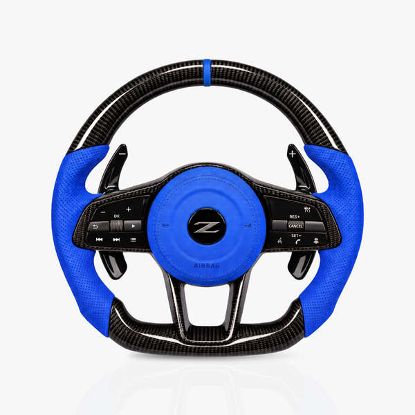 Nissan Z (RZ34) Gloss Carbon Fibre & Leather Steering Wheel — 13