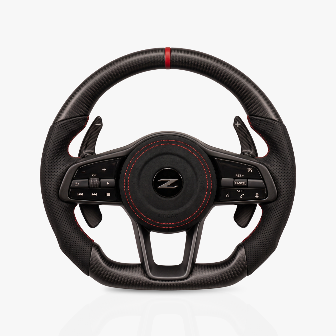 Nissan Z (RZ34) Matte Carbon Fibre & Leather Steering Wheel — 16