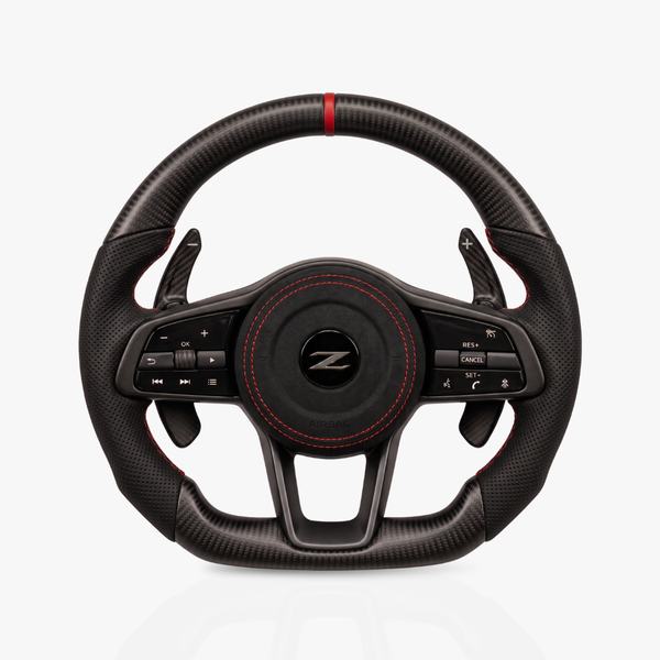 Nissan Z (RZ34) Matte Carbon Fibre & Leather Steering Wheel — 16