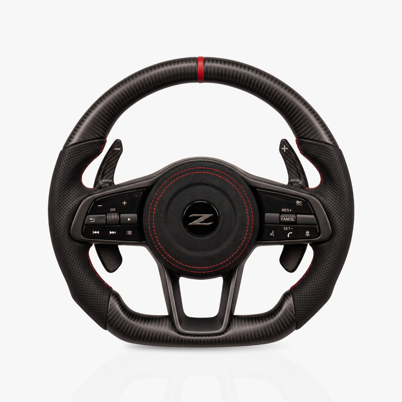 Nissan Z (RZ34) Matte Carbon Fibre & Leather Steering Wheel — 16