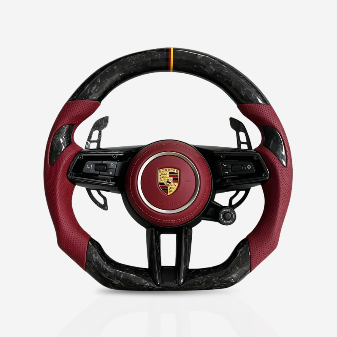 Porsche Forged Carbon Fibre & Leather Steering Wheel — 02
