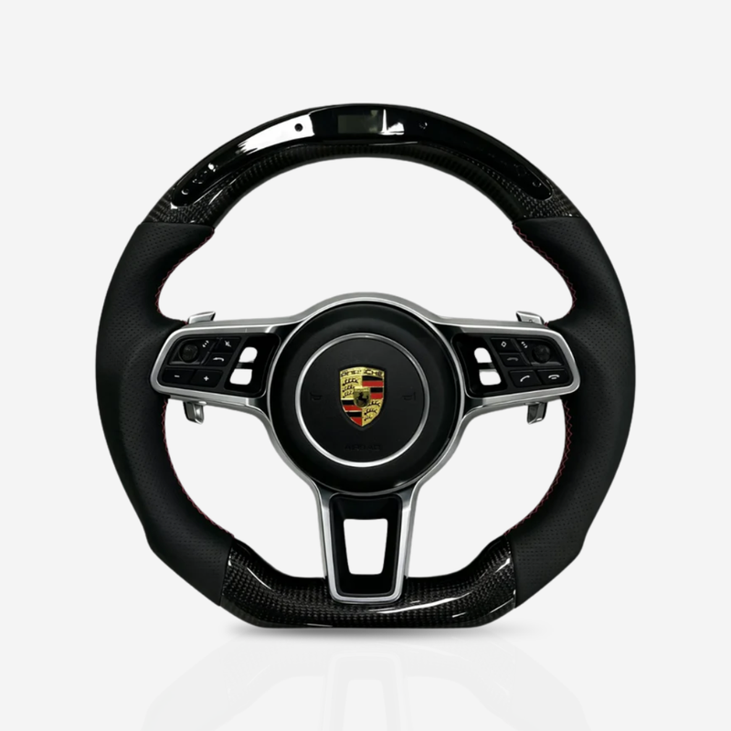 Porsche Gloss Carbon Fibre & Leather Steering Wheel — 05