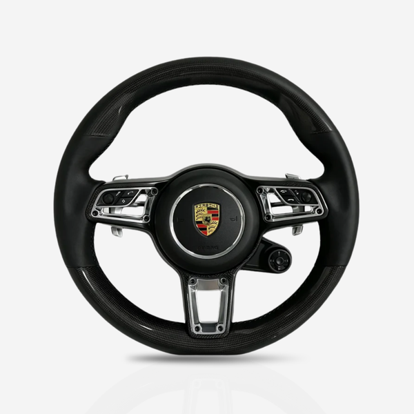 Porsche Gloss Carbon Fibre & Leather Steering Wheel — 10