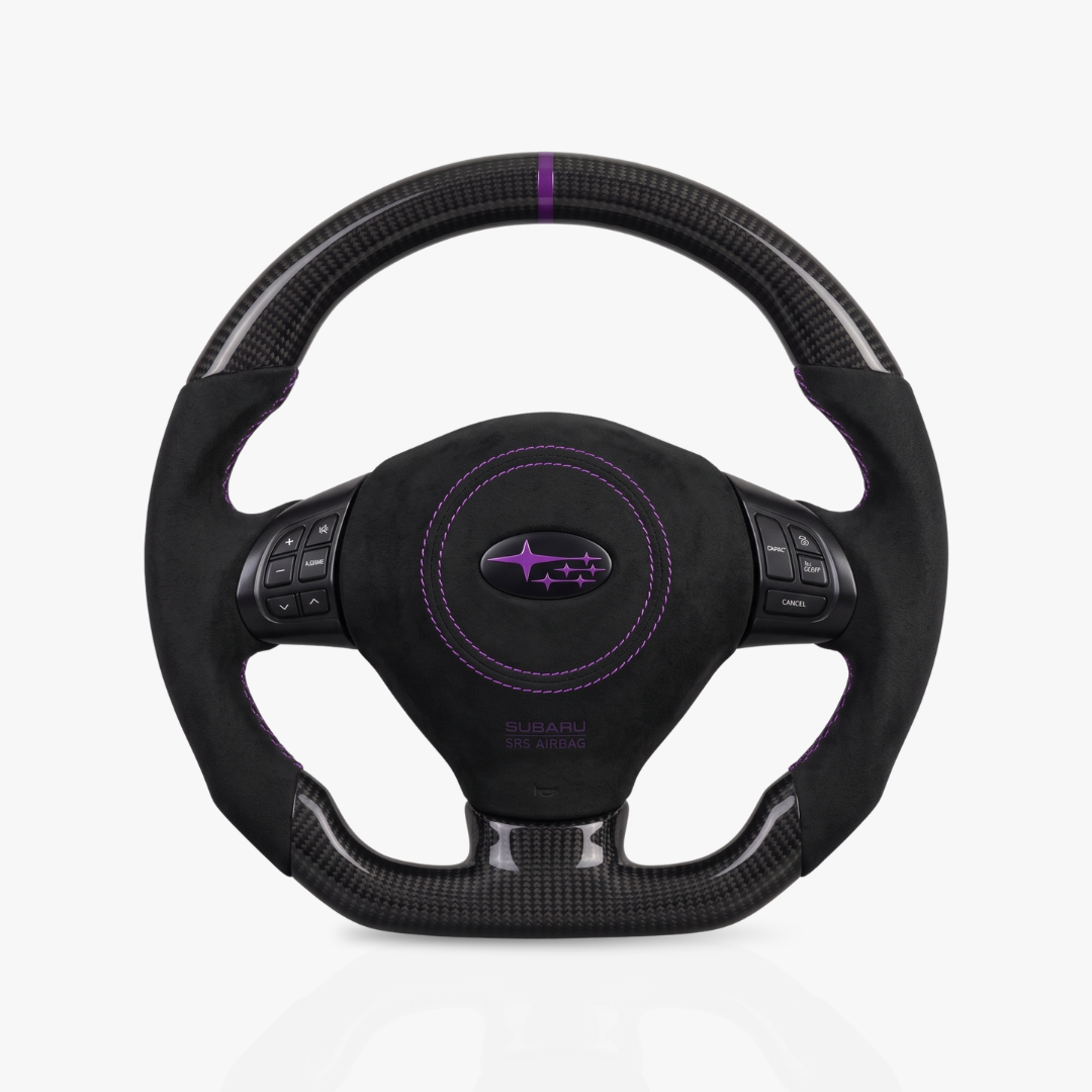 Subaru Impreza / WRX Gloss Carbon Fibre & Alcantara Steering Wheel — 04