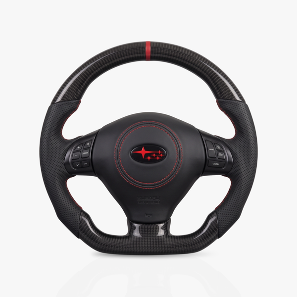 Subaru Impreza / WRX Gloss Carbon Fibre & Leather Steering Wheel — 05