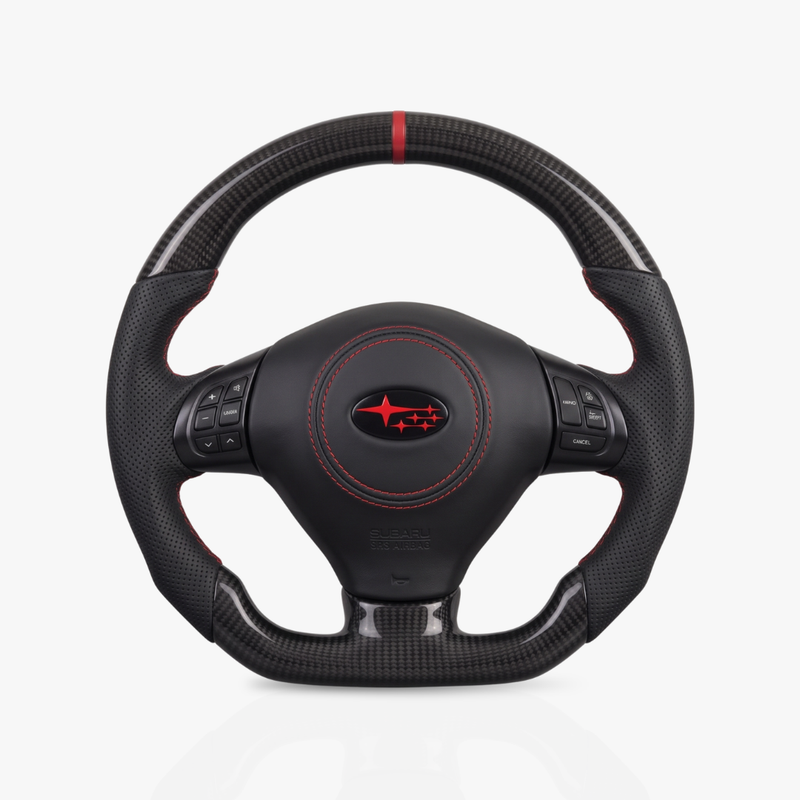 Subaru Impreza / WRX Gloss Carbon Fibre & Leather Steering Wheel — 05