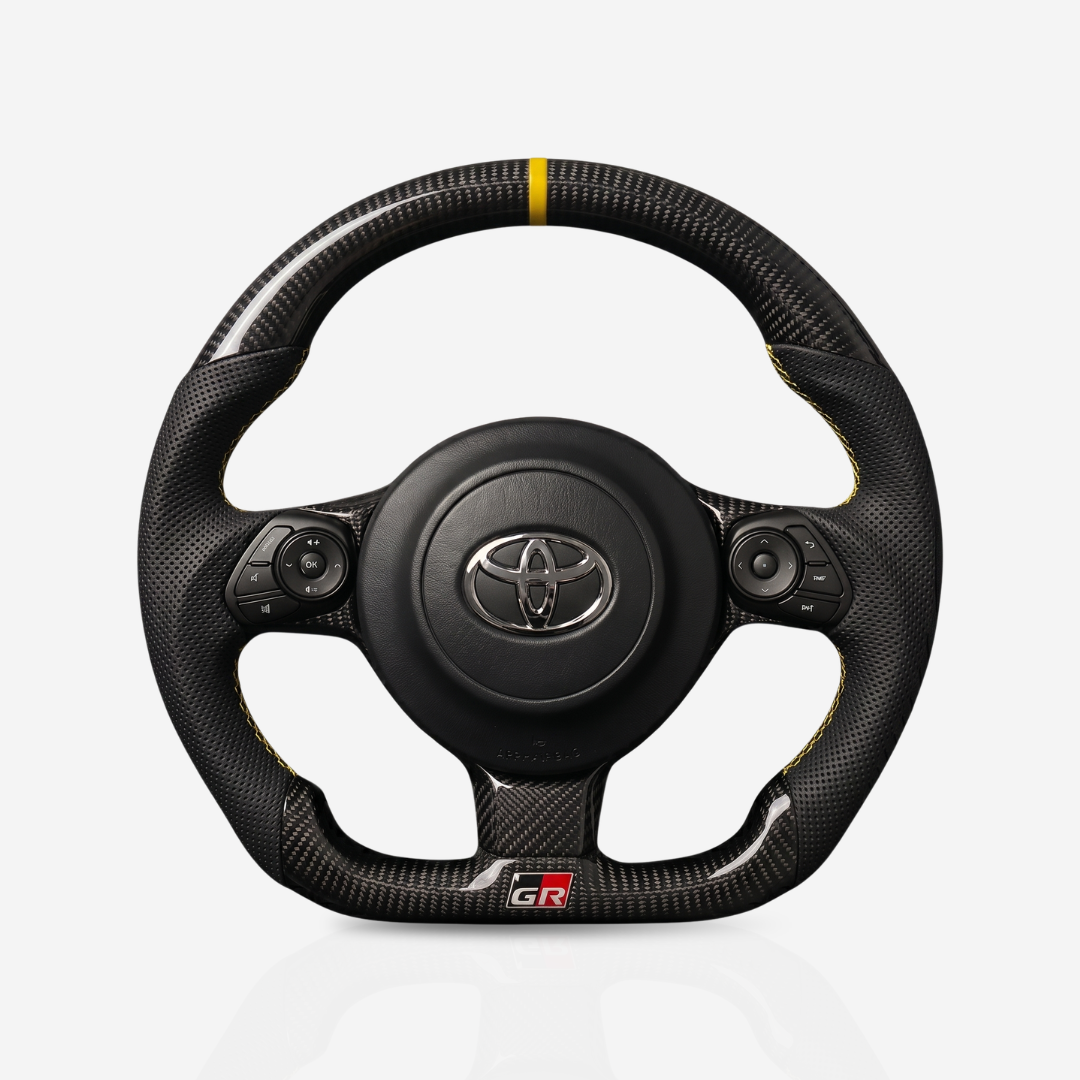 Toyota GR86 Gloss Carbon Fibre & Leather Steering Wheel — 20