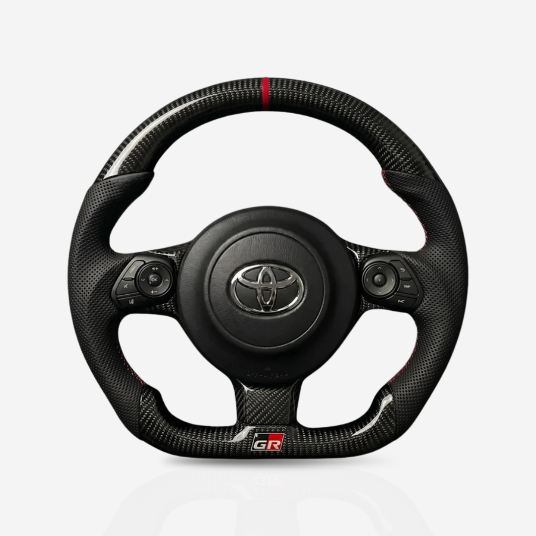 Toyota GR86 Gloss Carbon Fibre & Leather Steering Wheel — 06