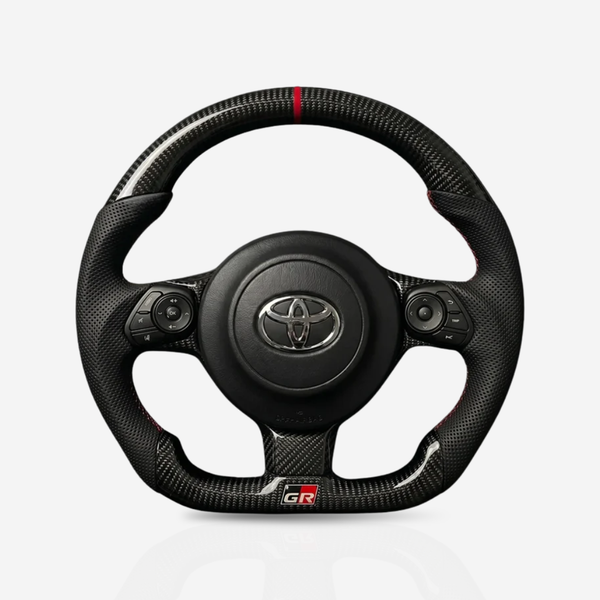 Toyota GR86 Gloss Carbon Fibre & Leather Steering Wheel — 06
