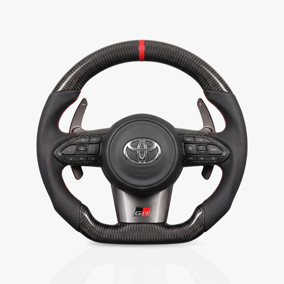 Toyota GR Gloss Carbon Fibre & Leather Steering Wheel — 27
