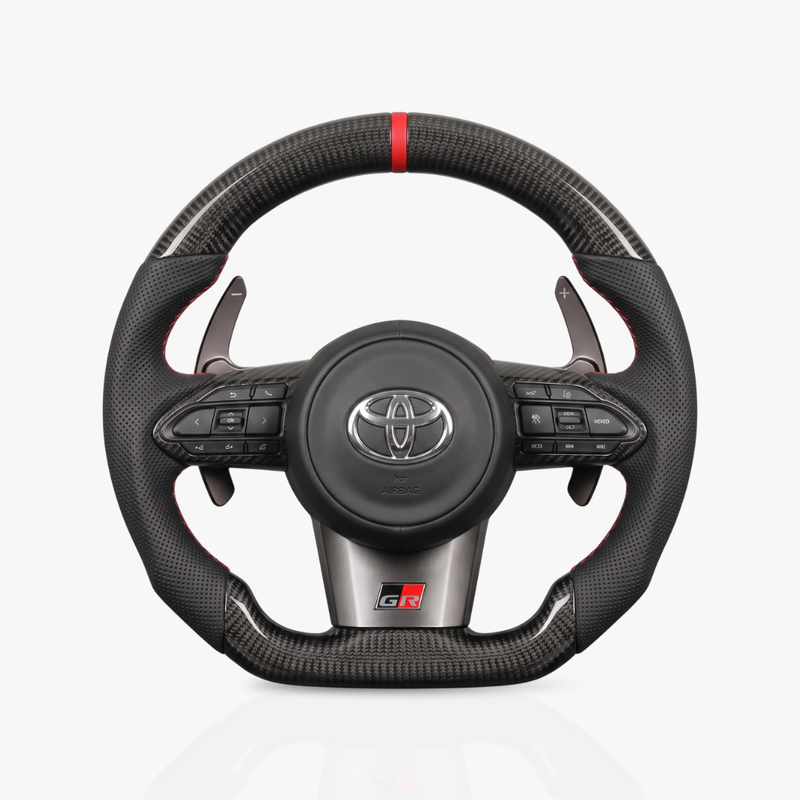 Toyota GR Gloss Carbon Fibre & Leather Steering Wheel — 27