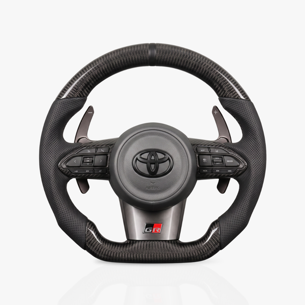 Toyota GR Gloss Carbon Fibre & Leather Steering Wheel — 28