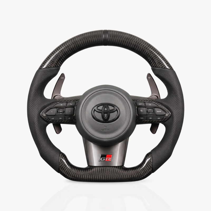 Toyota GR Gloss Carbon Fibre & Leather Steering Wheel — 28