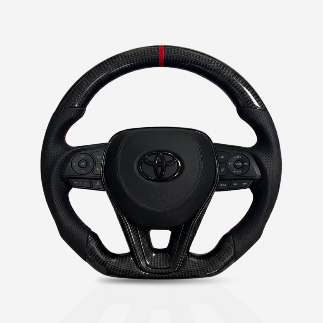 Toyota Gloss Carbon Fibre & Leather Steering Wheel — 04