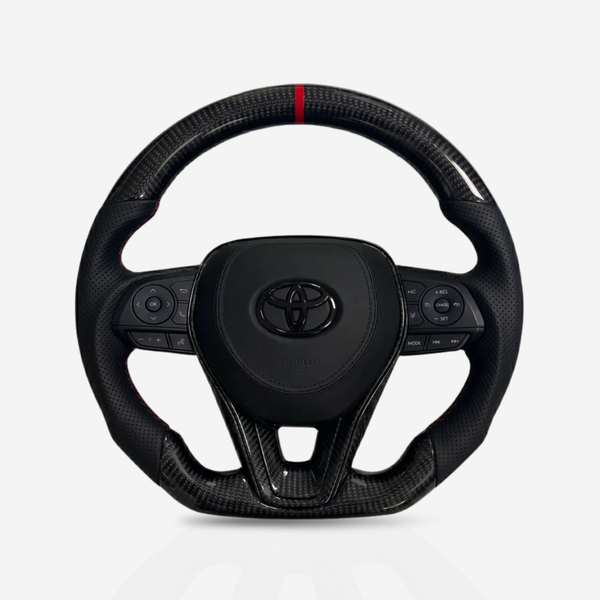 Toyota Gloss Carbon Fibre & Leather Steering Wheel — 04