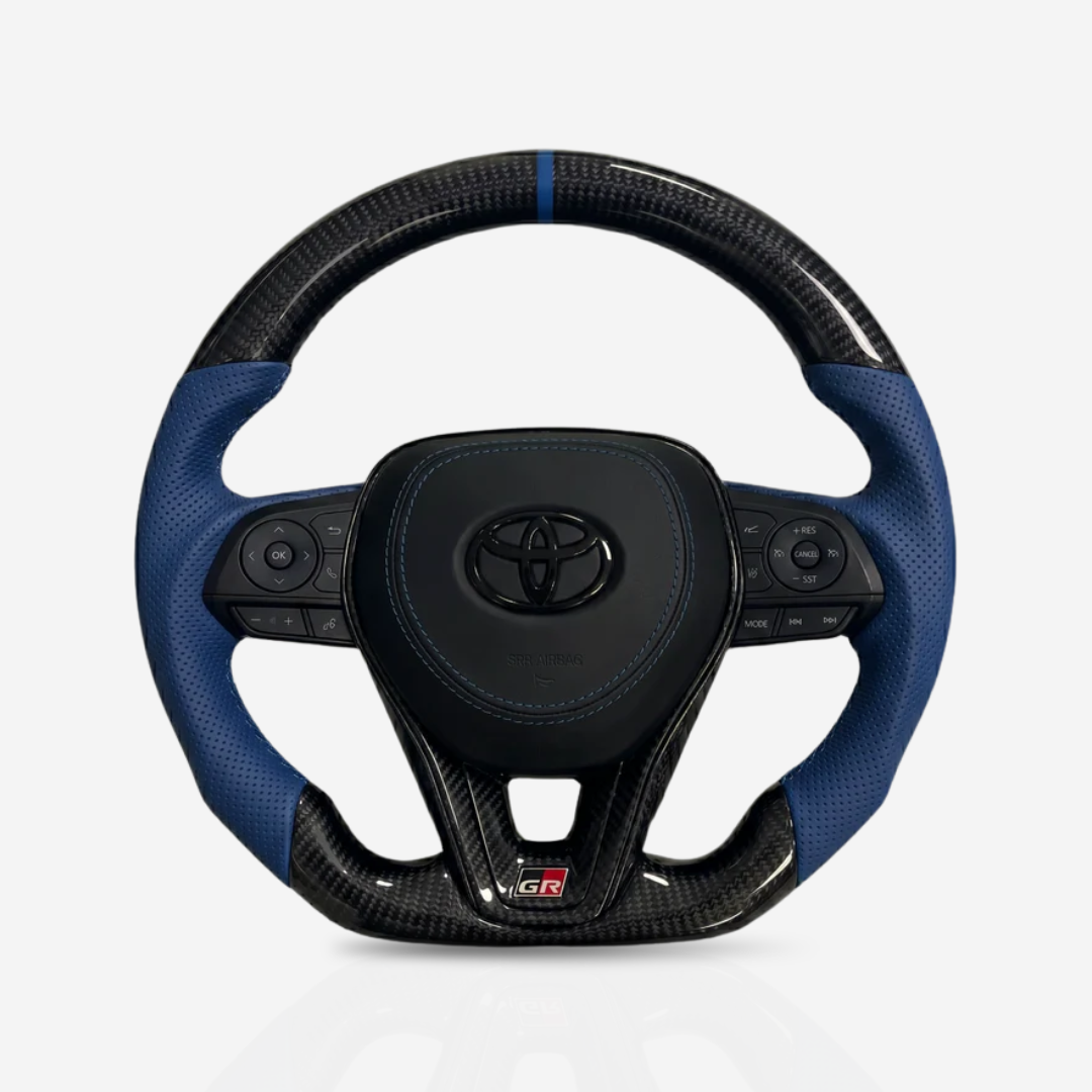 Toyota Gloss Carbon Fibre & Leather Steering Wheel — 05