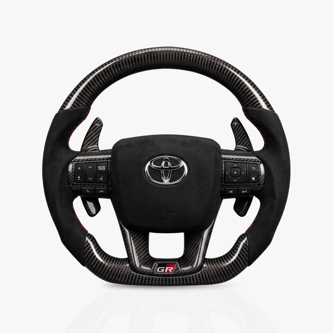 Toyota HiLux / Fortuner Gloss Carbon Fibre & Alcantara Steering Wheel — 42