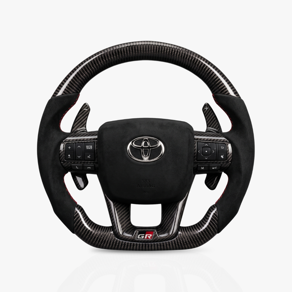 Toyota HiLux / Fortuner Gloss Carbon Fibre & Alcantara Steering Wheel — 42