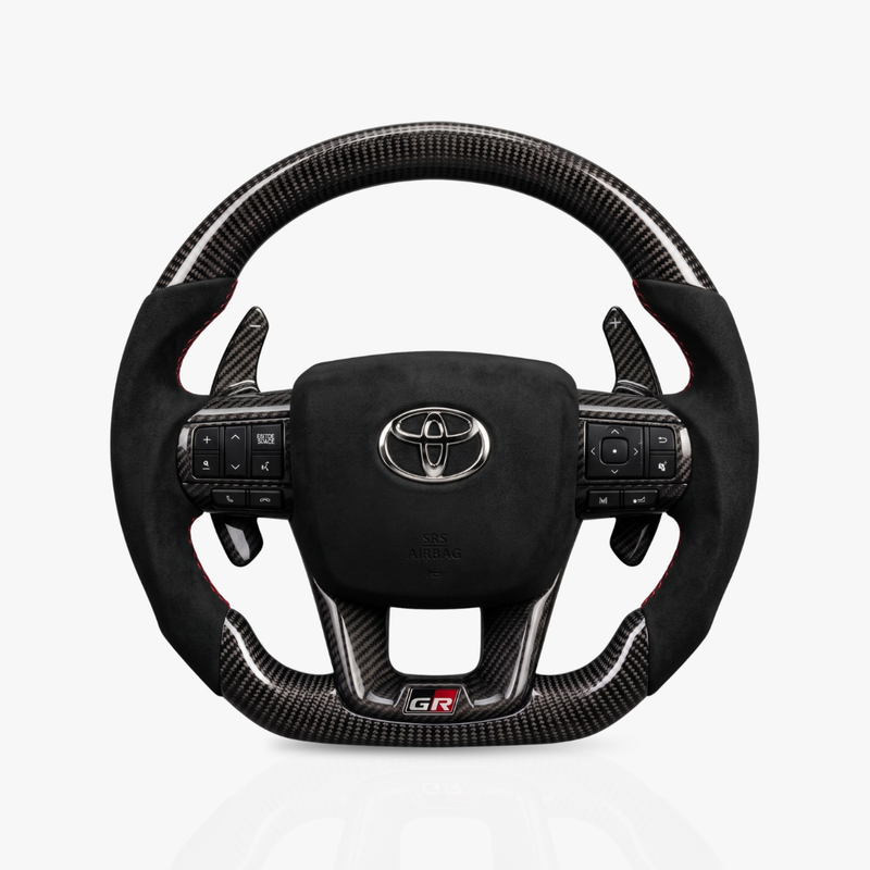 Toyota HiLux / Fortuner Gloss Carbon Fibre & Alcantara Steering Wheel — 42