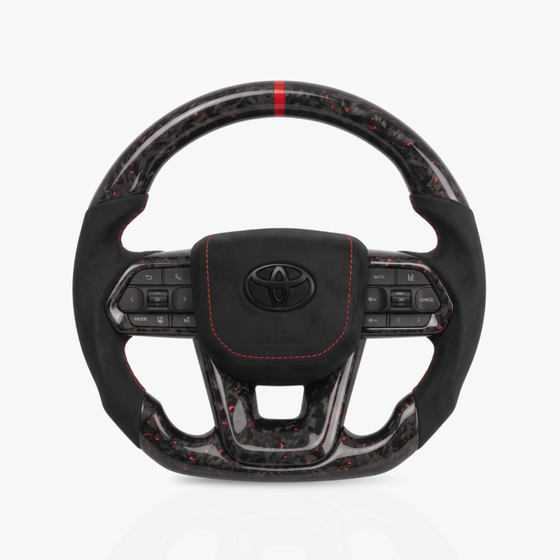 Toyota Land Cruiser 300 Series Forged Carbon Fibre & Alcantara Steering Wheel — 51