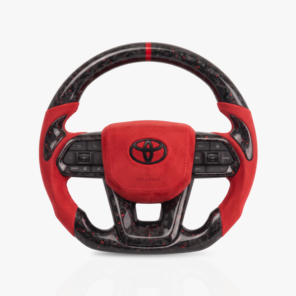 Toyota Land Cruiser 300 Series Forged Carbon Fibre & Alcantara Steering Wheel — 52