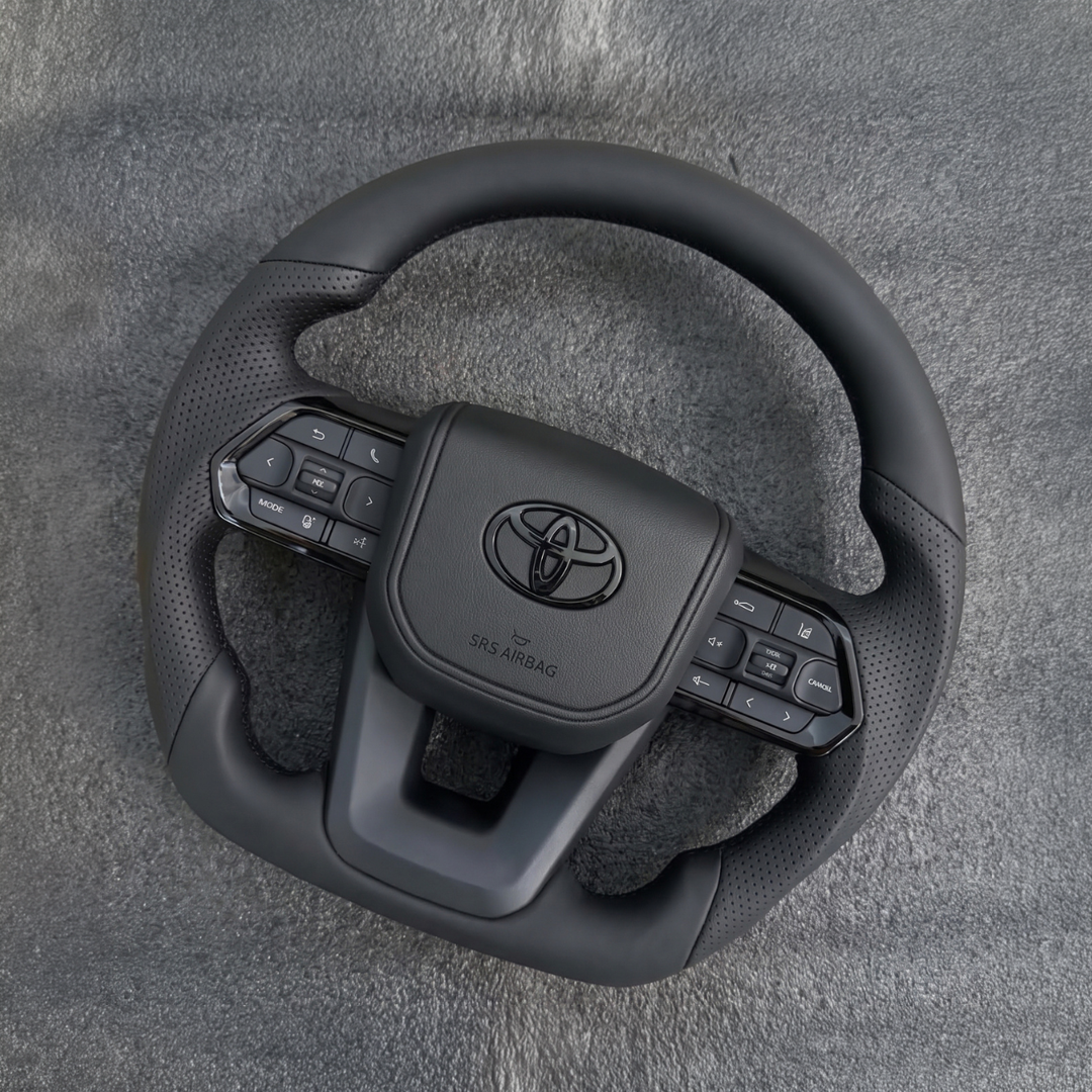 Toyota Land Cruiser 300 Series Full Leather Steering Wheel — 41