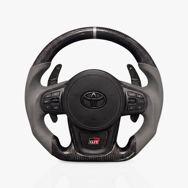 Toyota Supra Gloss Carbon Fibre & Leather Steering Wheel — 47
