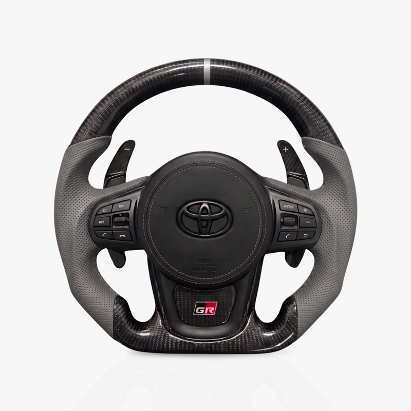 Toyota Supra Gloss Carbon Fibre & Leather Steering Wheel — 47