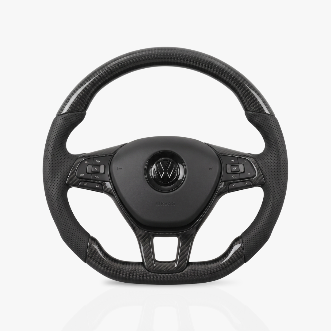 Volkswagen Gloss Carbon Fibre & Leather Steering Wheel — 07