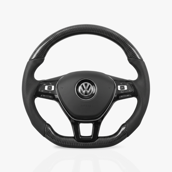 Volkswagen Gloss Carbon Fibre & Leather Steering Wheel — 09