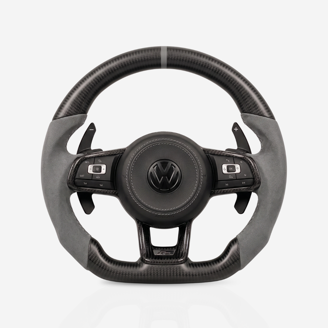 Volkswagen Golf MK7-7.5 Matte Carbon Fibre & Alcantara Steering Wheel — 04