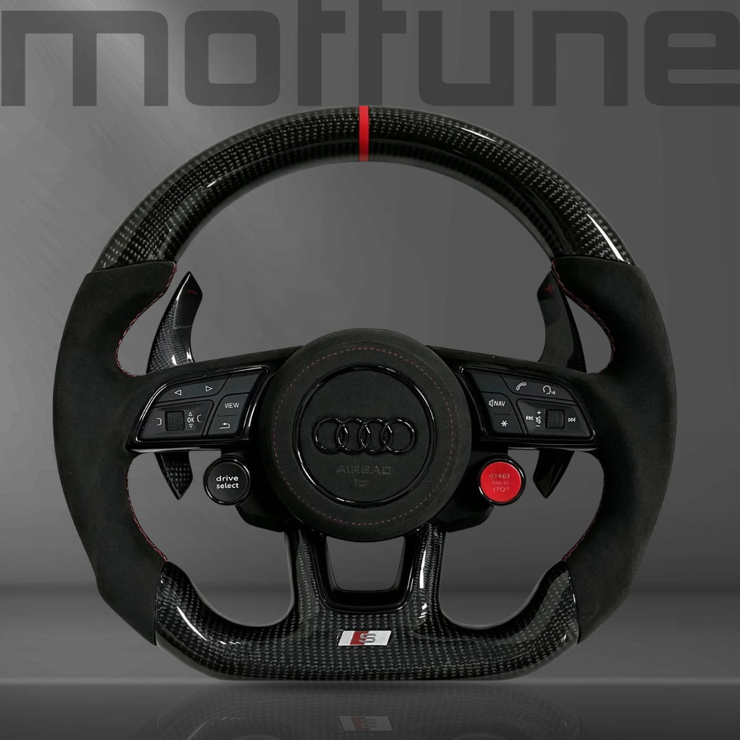 Audi Gloss Carbon Fibre & Alcantara Steering Wheel — 05