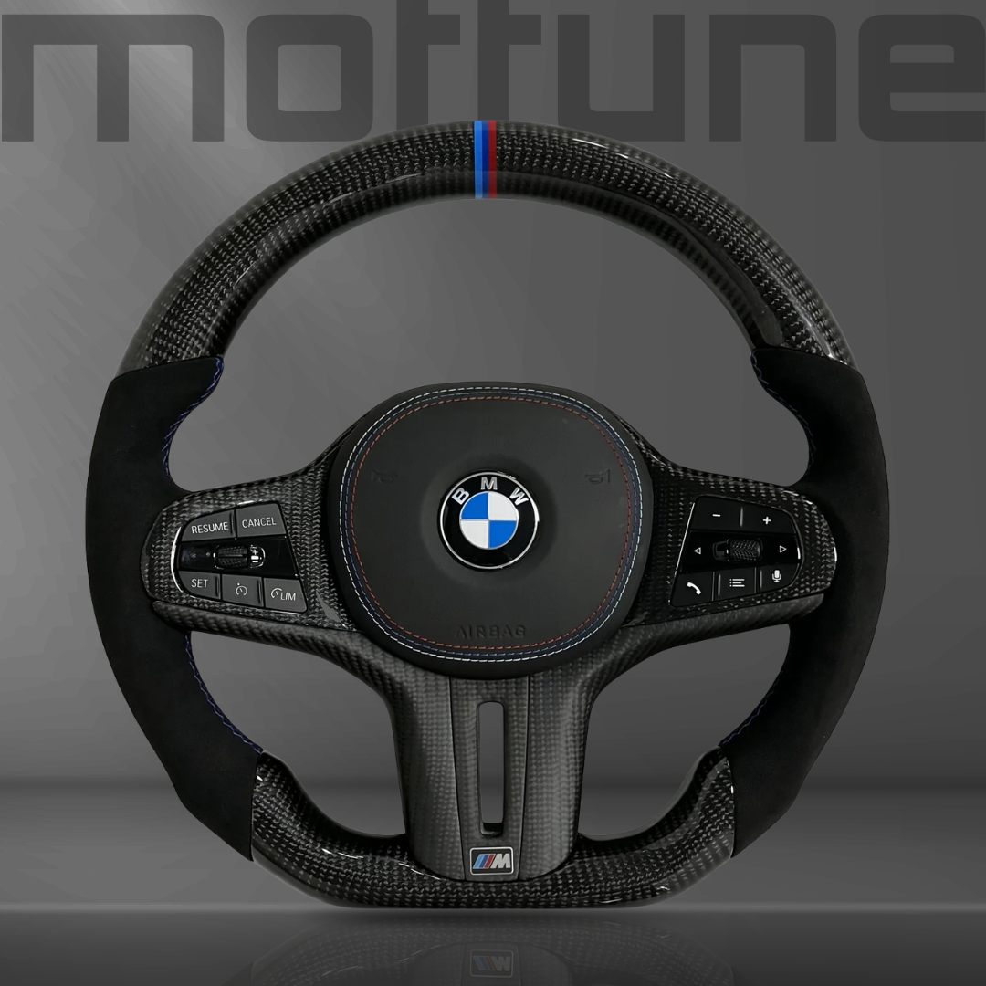 BMW Gloss Carbon Fibre & Alcantara Steering Wheel — 06