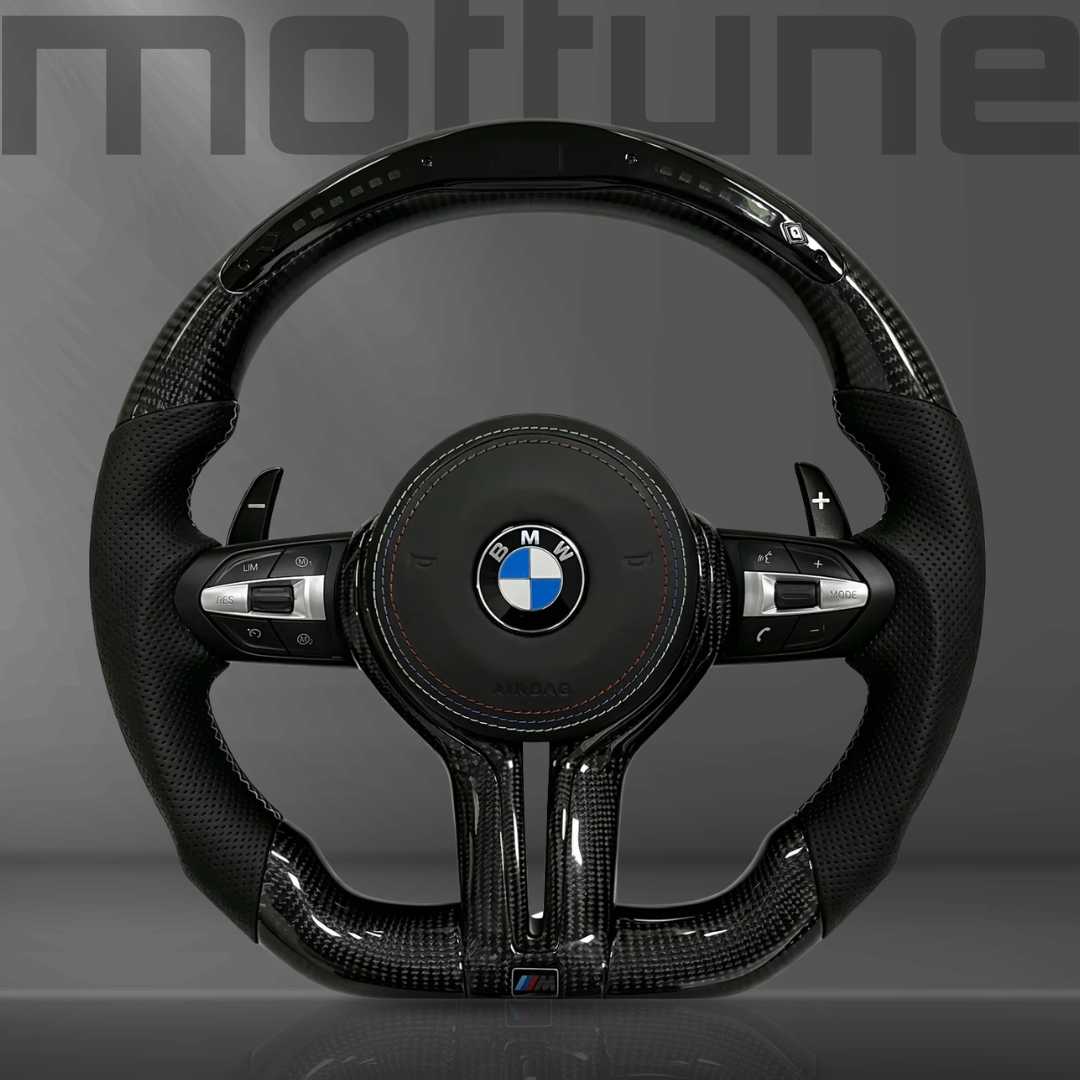 BMW Gloss Carbon Fibre & Perforated Leather Steering Wheel — 12