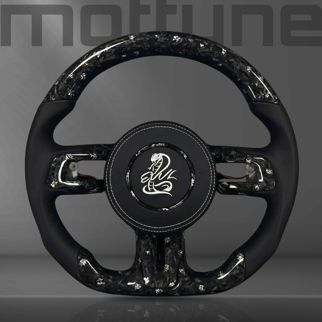 Ford Mustang Forged Carbon Fibre & Perforated Leather Steering Wheel — 07