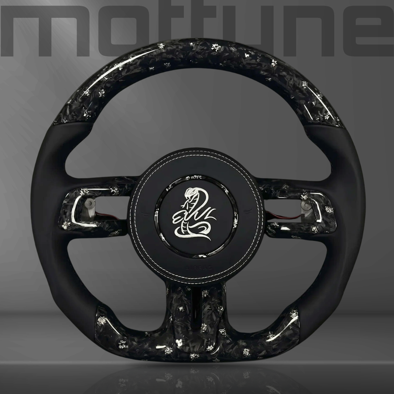 Ford Mustang Forged Carbon Fibre & Perforated Leather Steering Wheel — 07