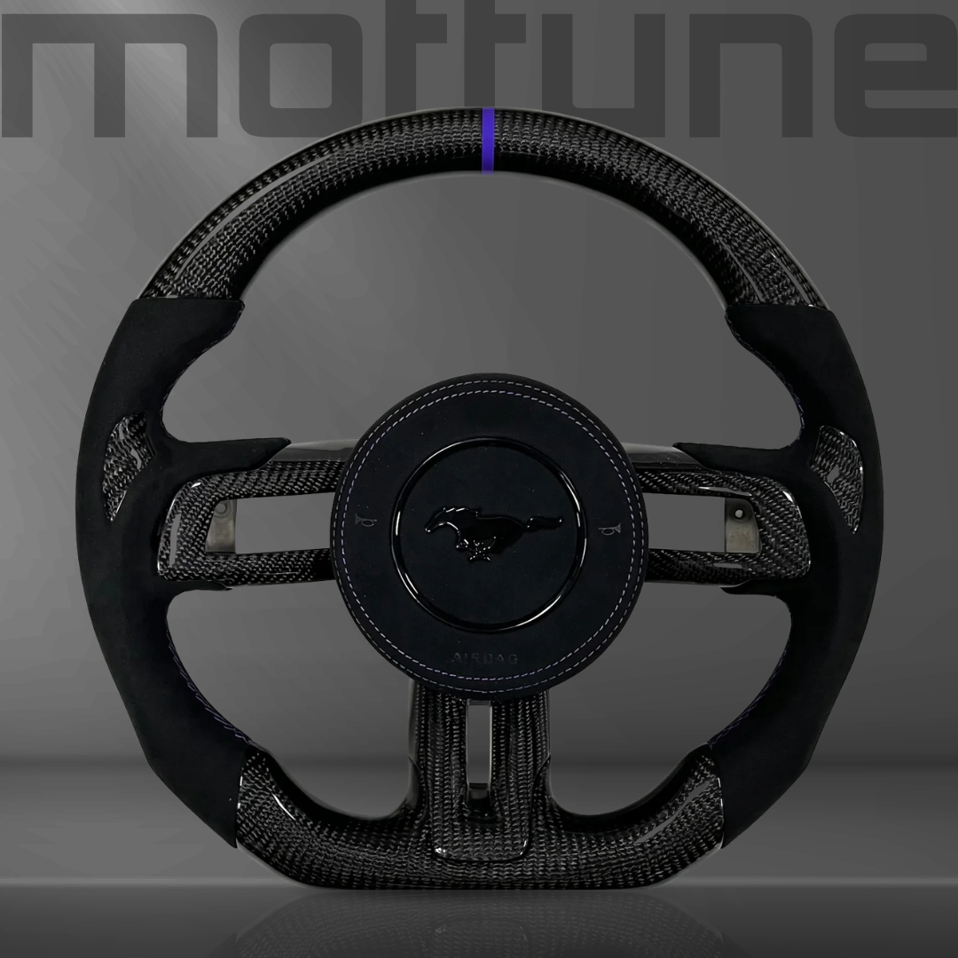 Ford Mustang Gloss Carbon Fibre & Alcantara Steering Wheel — 11