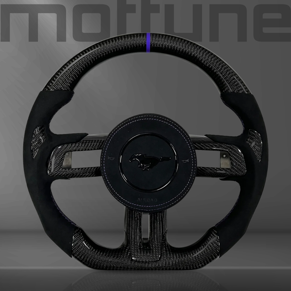 Ford Mustang Gloss Carbon Fibre & Alcantara Steering Wheel — 11