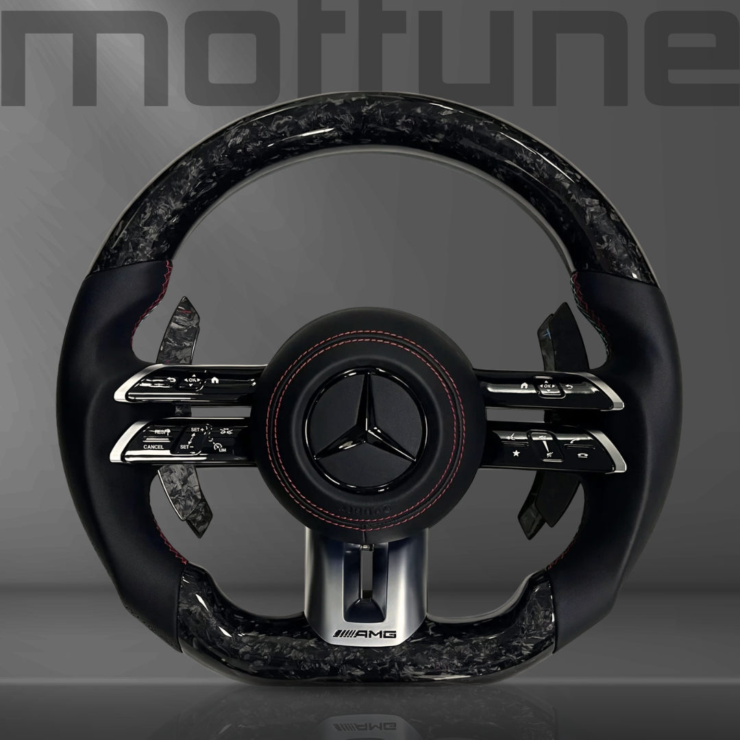 Mercedes-Benz AMG Forged Carbon Fibre & Smooth Leather Steering Wheel — 12
