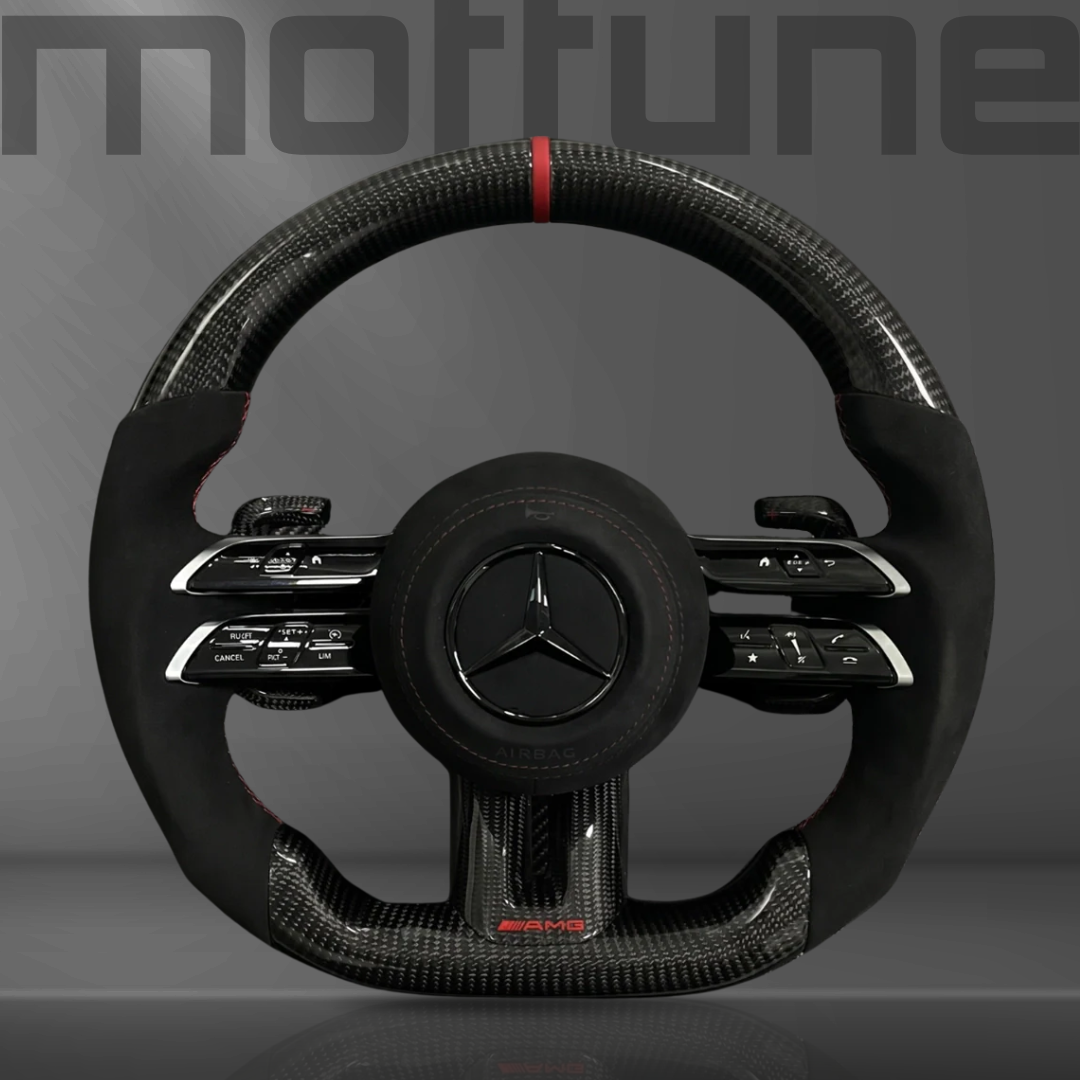 Mercedes-Benz AMG Gloss Carbon Fibre & Alcantara Steering Wheel — 02
