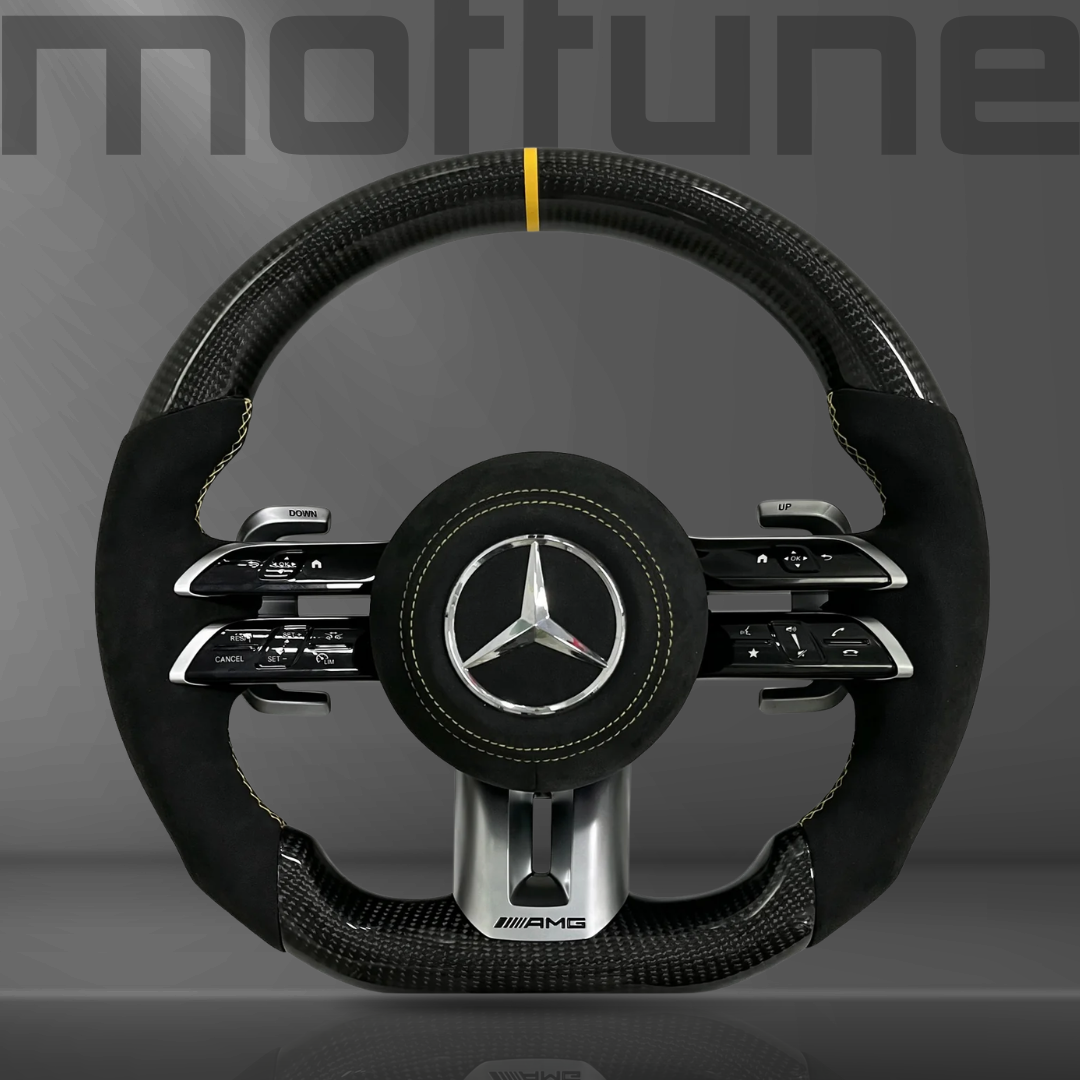 Mercedes-Benz AMG Gloss Carbon Fibre & Alcantara Steering Wheel — 07