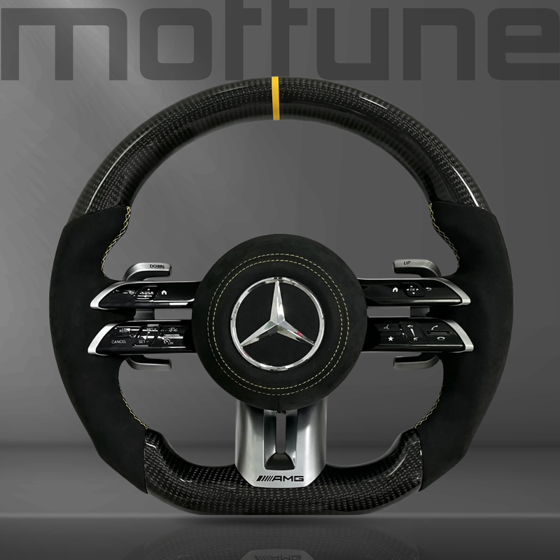 Mercedes-Benz AMG Gloss Carbon Fibre & Alcantara Steering Wheel — 07