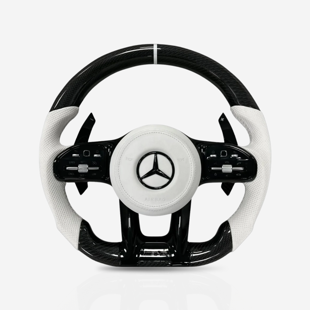 Mercedes-Benz AMG Gloss Carbon Fibre & Leather Steering Wheel — 37