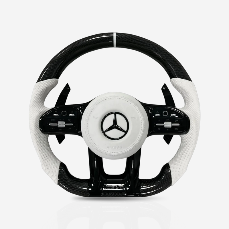 Mercedes-Benz AMG Gloss Carbon Fibre & Leather Steering Wheel — 37