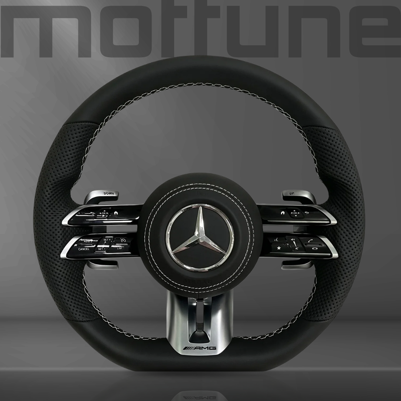 Mercedes-Benz AMG Smooth Leather & Perforated Leather Steering Wheel — 17