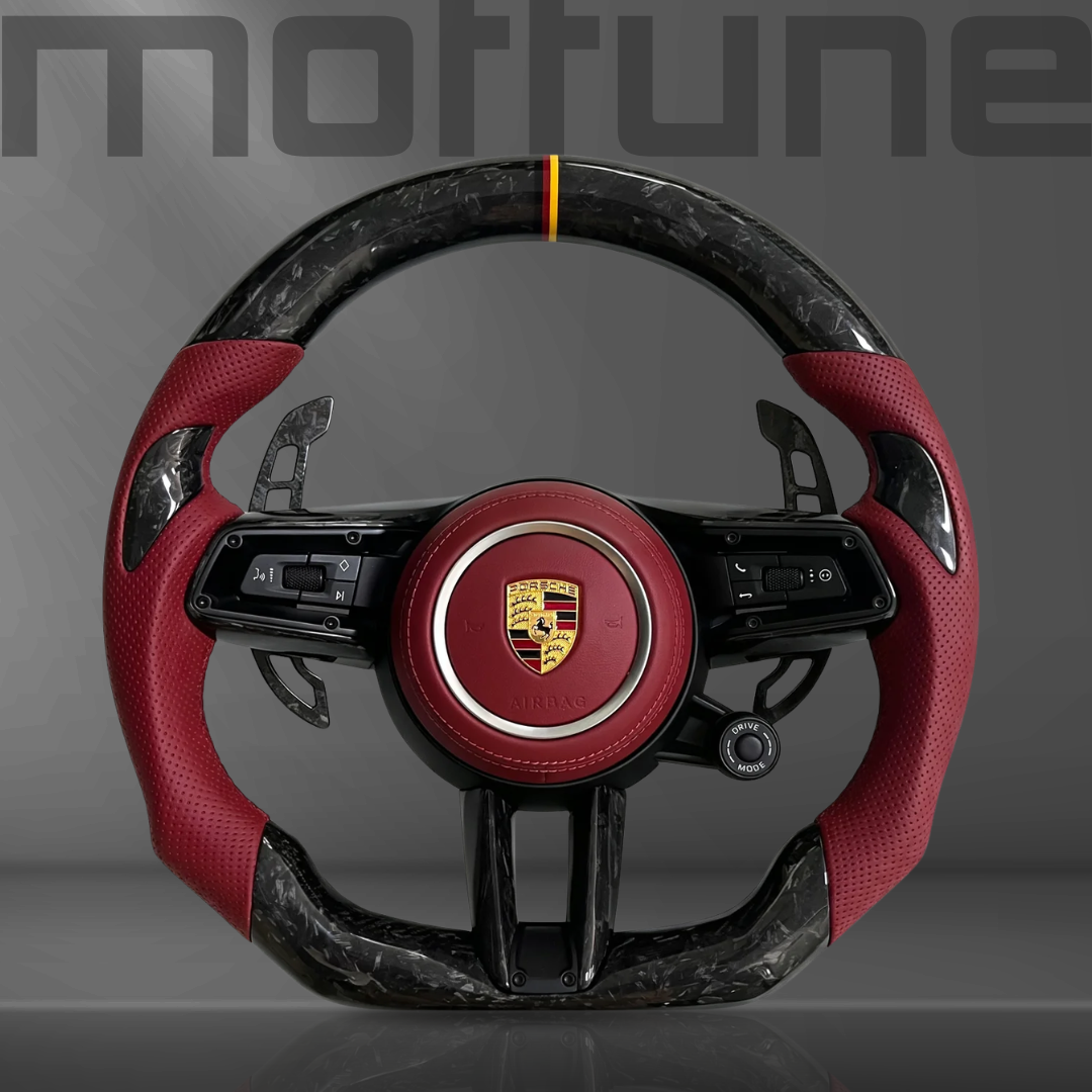Porsche Forged Carbon Fibre & Perforated Leather Steering Wheel — 02